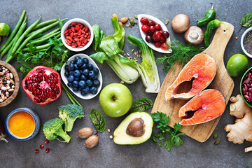 vegetables and fruits fresh healthy salad