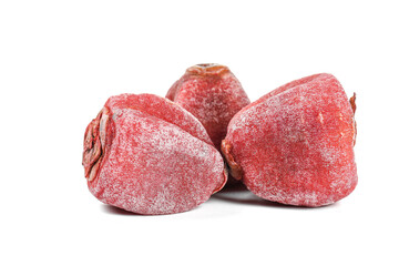 Fuping Dried Persimmons from Shaanxi China - Traditional Sweet Dried Fruits on White Background
