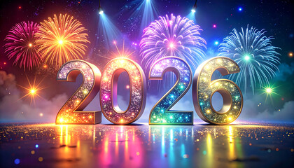 New Year 2026 Fireworks Celebration.