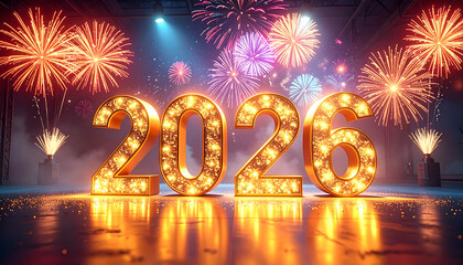 Sparkling 2026 New Year Celebration.