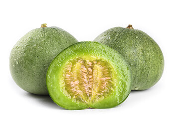 Fresh Emerald Green Melons from Shandong Province - Healthy Asian Fruit Collection Pictures