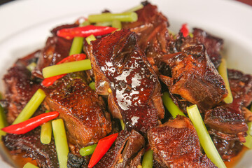 Guangdong Preserved Air-Dried Salty Goose Traditional Chinese Cuisine Dish