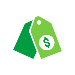 Price Icon Vector Illustration Green Version