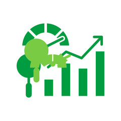 Benchmarking Icon Vector Illustration Green Version