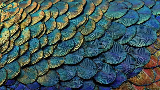 The Hypnotic Colors of a Peacocks Feathers