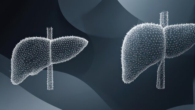 Discover the intricate digital representation of the human liver, showcasing its vital internal structure and complex interconnectedness for medical and scientific exploration