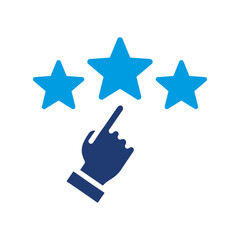 Rating Icon Vector Illustration Blue Version