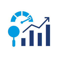 Benchmarking Icon Vector Illustration Blue Version