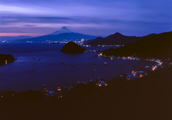 富士山と内浦湾　静岡県沼津市にて