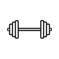 Vector dumbbell icon for fitness and gym training
