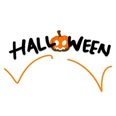Halloween Lettering in Cartoon Style