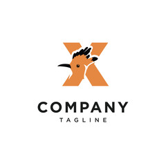 Letter X Hudhud eurasia Logo Icon Vector