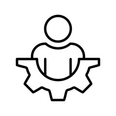 Management Icon Vector Illustration Line Version