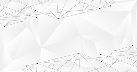 Network Polygonal Connect Lines and Dots Background Design