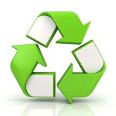 3D modern recycle symbol