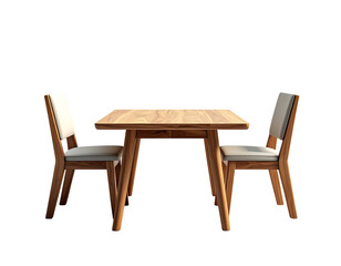 Minimalist Furniture Set Table and Chairs 3D PNG