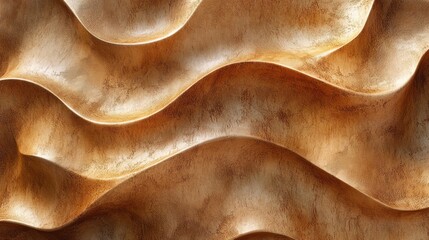 Abstract wavy gold textured background