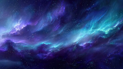 Fototapeta premium Cosmic Nebulae Displaying Vivid Colors in Deep Space