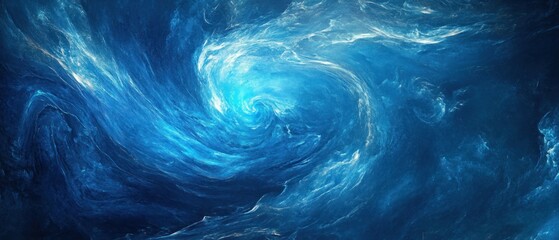 Abstract swirling blue vortex dynamic fluid texture background