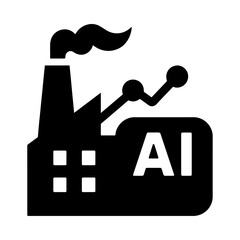AI factory production icon, smart manufacturing analytics, intelligent industrial system, automated production monitoring, digital factory dashboard, Industry 4.0 technology