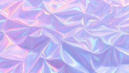 Soft lavender polygon folds with shiny iridescent pastel glow
