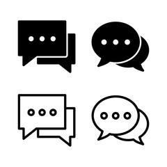 Chat icon vector illustration. speech bubble sign and symbol. comment icon. message