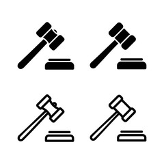 Gavel icon vector illustration. judge gavel sign and symbol. law icon. auction hammer