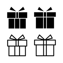 Gift icon vector illustration. gift sign and symbol. birthday gift