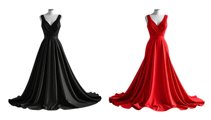 Obraz premium 3D Cocktail Dress Duo Collection, isolated on transparent background