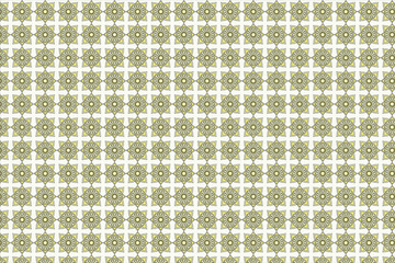 Yellow floral pattern on white background vector illustration