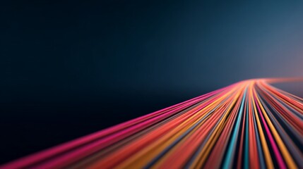 Secure Online Payment Gateway Concept, Vibrant light trails create a dynamic visual effect against a dark background.