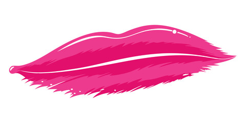 Pink lips vector illustration for beauty designs and fashion projects and marketing use
