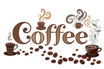 Embrace your morning ritual with a steaming cup of coffee art and rich roasted beans, capturing the essence of a perfect brew.