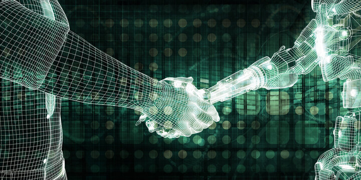 Abstract Concept Human Robot Handshake Communication