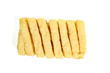 Dried Tofu Sticks Bean Curd Protein Snack Asian Cooking Ingredient White Background