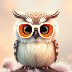 owl on a white background vector