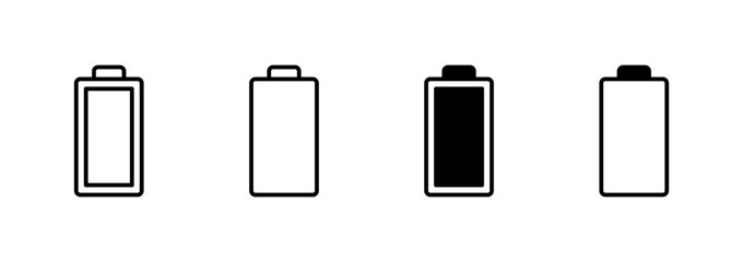 Battery icon vector. battery Charging sign. battery charge level