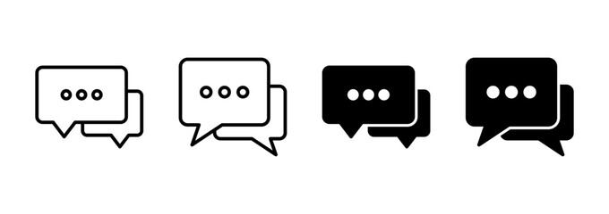 Chat icon vector. speech bubble sign and symbol. comment icon. message