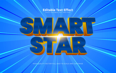 smart star editable text effect