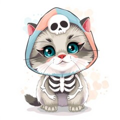 cat, animal, cartoon, kitten, pet, vector, illustration,