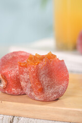 Fuping Persimmon Cake from Shaanxi China - Traditional Sweet Dried Fruit Confection with Frost Coating