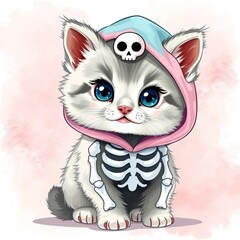 cat, animal, cartoon, kitten, pet, vector, illustration,