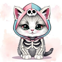 cat, animal, cartoon, kitten, pet, vector, illustration,