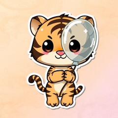 animal, cartoon, tiger, illustration, vector, cat, lion,