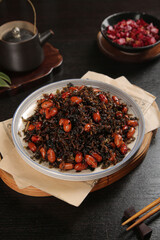 Stir-Fried Preserved Vegetables with Peanuts - Traditional Asian Dish