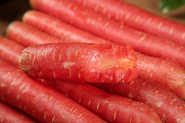 Fresh Red Carrots - Organic Root Vegetables for Healthy Cooking and Nutrition