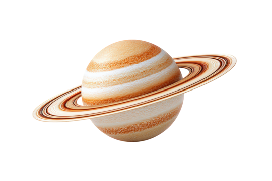 Realistic 3D Rendering Saturn Planet with Visible Ring System Illustration. Ai Generated Images