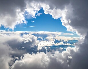 High-altitude view of a cloudy sky