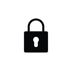 Lock Icon Padlock Security icon Secure Access black and white style UI UX  illustration