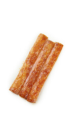 Spicy Beef Tendon Slices - Traditional Chinese Wei Long Snack Food on White Background